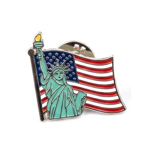 Drapeau croisé US-CA personnalisé en laiton argenté, sérigraphié, pour badges – Vente en gros - Product Image 6