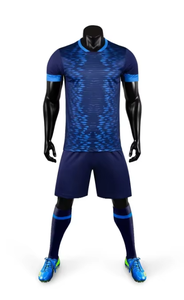 Uniforme de fútbol de moda para hombre al por mayor, camiseta de fútbol con pantalones cortos, traje deportivo sólido, entrenamiento, secado rápido, transpirable - Product Image 4