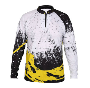 เสื้อเจอร์ซีย์ใส่ตกปลาของผู้ชายเสื้อใส่ตกปลาผ้าคอตตอนโพลีเอสเตอร์สำหรับฤดูร้อนแห้งเร็วออกแบบได้ตามต้องการ - Product Image 3