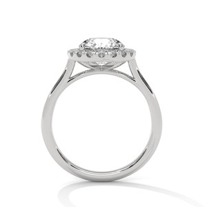 Anillo Solitario Halo con Moissanita de Corte Brillante Redondo de 2.0ct, Plata de Ley 925, Anillo de Compromiso - Product Image 5
