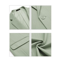 Costume d'affaires de luxe pour homme, ensemble complet, marron clair rayé, coupe ajustée, 2 pièces, veste et pantalon respirants, grandes tailles, en velours côtelé
