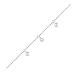 Pulsera clásica moderna de Plata de Ley 925 con exquisita Estación de bisel regalo de boda de fiesta de diamantes con piedra de circón - Product Image 5