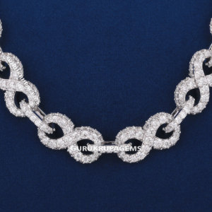 Collar Cubano Infinito con Incrustaciones de Diamantes para Hombre, Plata 925, Cierre de Gargantilla, Estilo Hip Hop, Diamante Cultivado en Laboratorio - Product Image 4