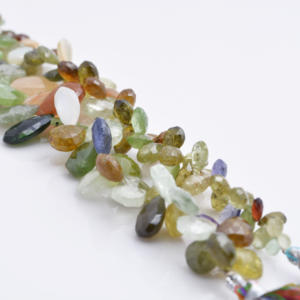 ลูกปัดพลอยธรรมชาติทรงหยดน้ำเจียระไน ขนาด 8 นิ้ว สำหรับทำเครื่องประดับชั้นดี - Product Image 1