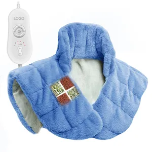 24"x 20" Extra Large Electric Heated Neck Shoulder Wrap Weighted Heating Pad For Neck And Shoulders