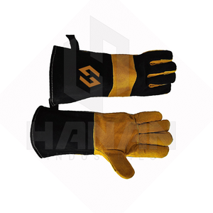 Guantes de soldadura de cuero de primera calidad Guantes DE SEGURIDAD antideslizantes resistentes al calor/fuego para uso profesional Venta al por mayor y pedidos personalizados - Product Image 4