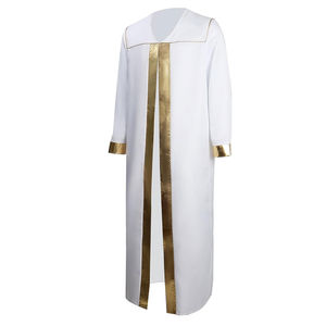 Túnica de Coro Sacerdotal de Color Liso, Tendencia Actual, Vestido Largo, Ropa de Iglesia para Sacerdote, Túnica de Coro - Product Image 1