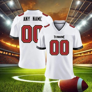 Maillot de football américain personnalisé en polyester imprimé en 3D maillot de football cousu avec nom de l'équipe maillot de rugby respirant en maille - Product Image 4