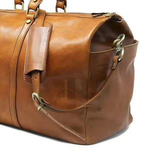 Premium <b>Leather</b> <b>Duffle</b> <b>Bag</b> For Travel Large Capacity Carry <b>Bag</b> With Adjustable Shoulder Strap For Weekend Trips And Daily Use - Product Image 4