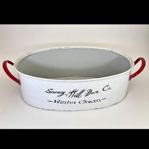 Jardinière de vacances en sapin argenté fabriquée en métal galvanisé vieilli pour les coins de jardin des cours avant de Noël et les écrans de balcon - Product Image 1