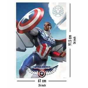 Poster mural Marvel Brave New World, design moderne, Captain America - Product Image 3