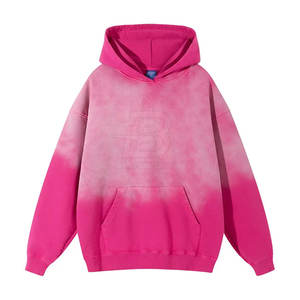 Sweat à capuche délavé à l'acide grande taille pour hommes, hiver, décontracté, motif uni, style coton, collection tendance pour le nouvel an - Product Image 1