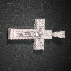 925จี้เงินแท้จี้ไขว้เครื่องประดับผ่านเครื่องทดสอบเพชร VVS Moissanite เพชร zircon จี้ไม้กางเขนขนาดใหญ่ - Product Image 2