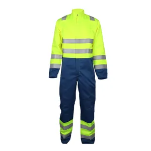 2024 Reflective Mechanic Coverall Safety Clothing Work Wear Coverall Industrial High Performance Flame Retardant Coverall