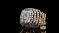 Anillo de cóctel con diamante cultivado en laboratorio |   Anillo de Lujo de Oro Sólido de 18K para Mujer |   Joyería Fina de Diseño con Corte Brillante Redondo