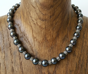 Collar de Perlas de Agua Dulce Hechas a Mano de Alta Calidad, Clásico para Mujer, Grado AA/AAA, Certificado por Terceros, Multihilos, Dorado - Product Image 4