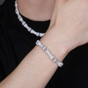 Collares finos de cadena de Hip Hop de Plata de Ley 925 con diamante de moissanita de Color D de calidad superior para mujer, joyería para cualquier ocasión - Product Image 5