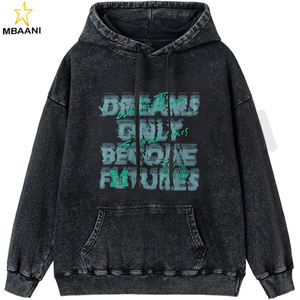 Sweat à capuche graphique oversize délavé unisexe, pull vintage épais pour homme et femme, style streetwear automne - Product Image 1