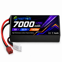Batterie Lipo 7000mAh 6S 22.2V, pack de batteries au lithium polymère, adapté aux drones avec connecteurs XT60/XT90/Deans