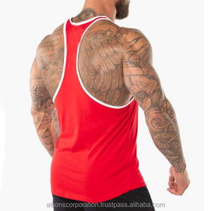 OEM <b>Mens</b> Y Back Tank Top Low Price Custom Print Cotton Stringer Gym Fitness <b>Singlet</b> Workout Muscle Bodybuilding <b>Mens</b> Tank Top - Product Image 4