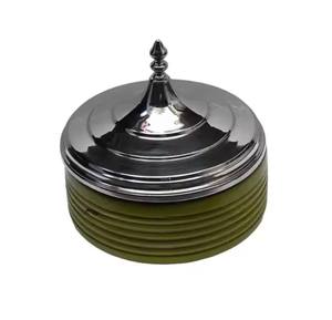 Chauffe-plats en métal rond de haute qualité avec pot de luxe au design nacré et serveur de nourriture pour les cuisines modernes - Product Image 3