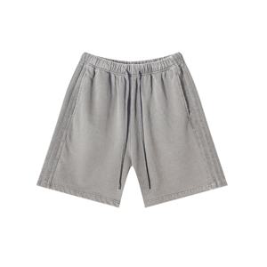 Short vintage personnalisé pour hommes, délavé à l'acide, séchage rapide et respirant, 100% coton avec impression de teinture solaire, style bouffant à bords bruts et décontracté - Product Image 3