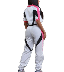 Conjunto de chándal de nailon cortavientos unisex, 2 piezas, lavado ácido, estampado, forro de malla ligero, impermeable y transpirable - Product Image 2