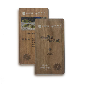 Carte de visite en bois de cerisier imperméable et écologique, RFID 13,56 MHz, NTAG213/216, carte de membre NFC, paiement, plaque en bois pour hôtel - Product Image 3