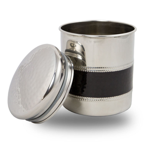 Sleek Aluminum Pet Memorial Urn With Leather Belt - Personalized <b>Ashes</b> Keepsake for Pets - Product Image 2