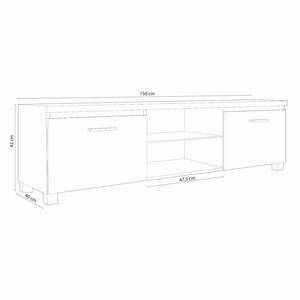 ตู้ไม้แอลอีดีทีวีอัจฉริยะเฟอร์นิเจอร์ไม้2ประตูสำหรับห้องนอนและห้องนั่งเล่น - Product Image 4