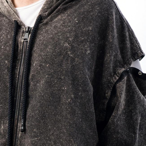 Sudadera con Capucha de Felpa 100% Algodón para Hombre, con Apliques Bordados, Impresión Digital, Mangas Extraíbles, Ecológica, Informal de Invierno, Última Tendencia - Product Image 4