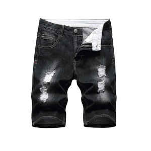 Pantalones cortos de mezclilla para hombre personalizados tela de algodón transpirable informal fabricación OEM para la moda de verano con logotipo y etiqueta privada - Product Image 5