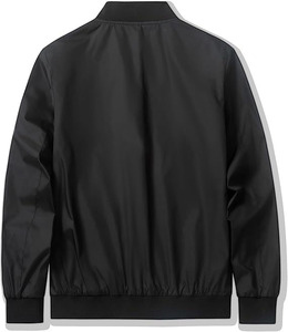 Chaqueta Bomber Clásica Unisex de Lona para Invierno, Cortavientos con Botones de Cuerno, Cuello Alto y Forro Polar, Estilo Urbano - Product Image 3
