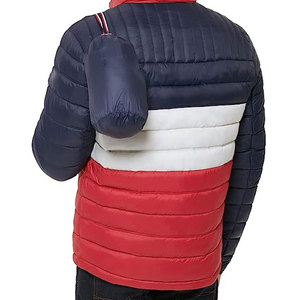Custom High Quality Men's Winter Puffer Jacket New Design Fashion Style Solid Color Stand Collar Warm Down <b>Coat</b> with Front Logo - Product Image 2
