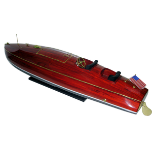 FERMETURE À GLISSIÈRE (HYDROPLANE RAPIDE) MODÈLE DE BATEAUX EN BOIS/MODÈLE D'HYDROPLANES EN BOIS CLASSIQUE/ARTISANAT FAIT À LA MAIN POUR LA DÉCORATION - Product Image 6