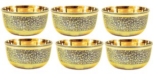 Embrace Elegance: Cuenco de latón con diseño de flores en relieve de 150ML: eleve su experiencia gastronómica con exquisitos fruteros - Product Image 3