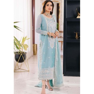 Vestido paquistaní de alta calidad, traje de fiesta, vestido de mujer, recién llegado, 3 piezas, vestido étnico de 4 estaciones para mujer - Product Image 1