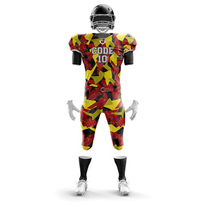 Tenues de football américain sur mesure OEM, grandes tailles, prix économique, respirantes, antibactériennes, 100% polyester, ensembles à manches courtes pour - Product Image 5