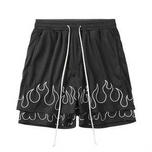 Joggers de felpa francesa de verano vintage, bolsillos cruzados sólidos, estampado de soplo inferior, letras que se desvanecen al sol, ropa de calle de hilo plano - Product Image 2