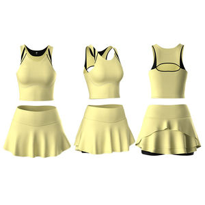 Polo de Tenis Personalizado 2026 para Mujer, Transpirable, con Falda, Diseño Frontal y en la Cintura, 100% Poliéster, Manga Corta, Cuello en V - Product Image 6