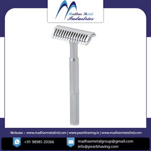 Maquinilla de afeitar Twist Open Safety Mango de aluminio Maquinilla de afeitar clásica de oro rosa disponible al precio más bajo - Product Image 2