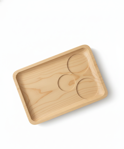 Plateau de service en bois massif écologique de qualité supérieure pour le thé, le café, les collations, plateau rectangulaire fait à la main, taille personnalisée disponible pour la maison - Product Image 4
