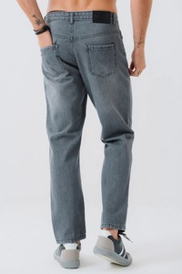 กางเกงยีนส์ทรงหลวมสำหรับผู้ชายกางเกงยีนส์ทรงแบ็กกี้ลำลองดีไซน์แบบสตรีทงาน OEM ตามสั่ง - Product Image 2