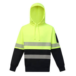 Chaqueta de Alta Visibilidad para Hombre, Impermeable, con Capucha, Reflectante, Chaqueta de Invierno Amarilla de Seguridad para Trabajo - Product Image 5