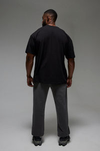 2025 nuevo Vintage de gran tamaño 100% algodón Jersey Camiseta larga hombres ajuste suelto 200gsm personalizado para cuello redondo estilo Hip Hop - Product Image 3