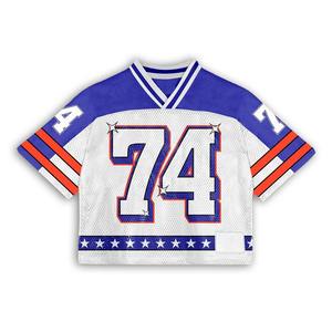 Fabricante personalizado de secado rápido de gran tamaño fútbol americano Jersey sublimación bordado para hombres Boxy camisetas - Product Image 1