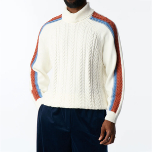 Wholesale High Quality Spandex/Polyester/Cotton Turtleneck Shirts <b>Men</b> Customizable Logo Embroidery Regular Fit Knitted Quick Dry - Product Image 2