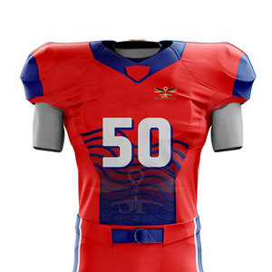 Uniforme de football américain de conception personnalisée le plus vendu en uniforme de football américain de 100% polyester - Product Image 3