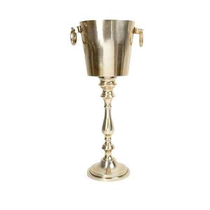 New Freestanding Bronze Stainless Steel Wine Cooler Metal Ice <b>Bucket</b> & <b>Stand</b> for <b>Champagne</b> Drinks at Home Restaurant Party Bar - Product Image 2