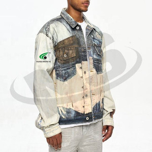 Veste en jean durable de couleur unie pour hommes Service OEM personnalisé Nouvelles vestes en jean d'hiver avec col rabattu Streetwear élégant - Product Image 6